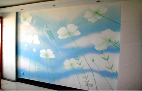 清流画墙绘怎么画好白云的蓬松感？