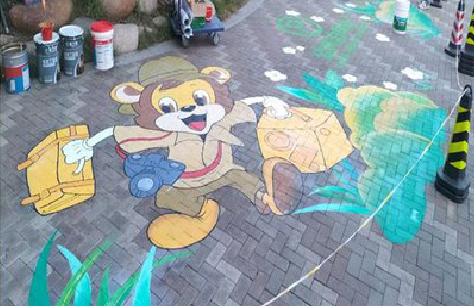 清流夏季画地面彩绘会遇到的问题