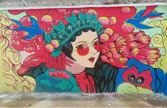 清流墙体彩绘-网红墙