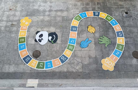 清流地面游戏彩绘