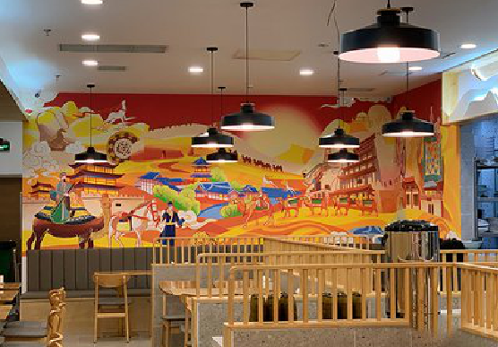 清流商业空间彩绘介绍。