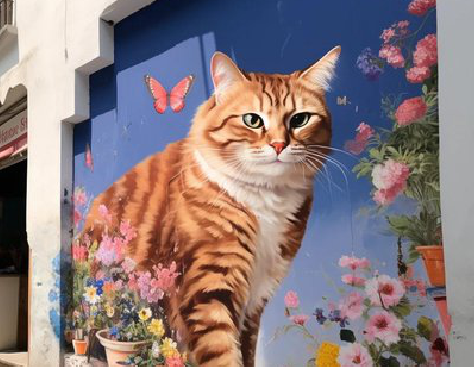 清流自己绘制有个性的手绘墙