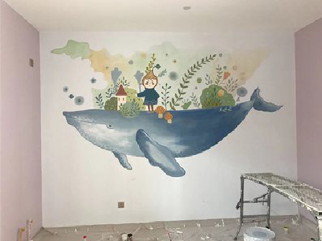 清流手绘墙的特点及优势。